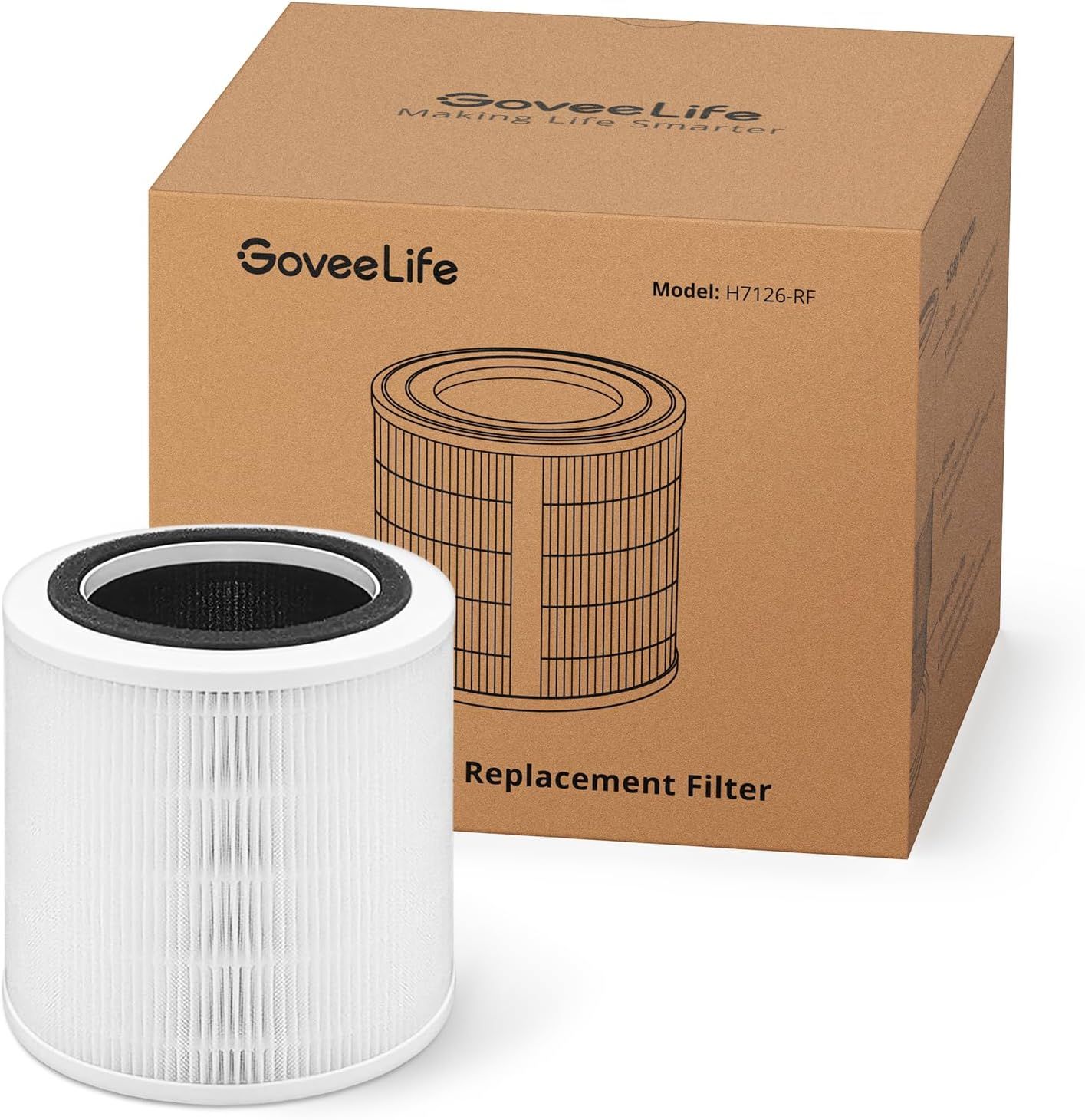 Compact White HEPA Air Purifier Replacement Filter