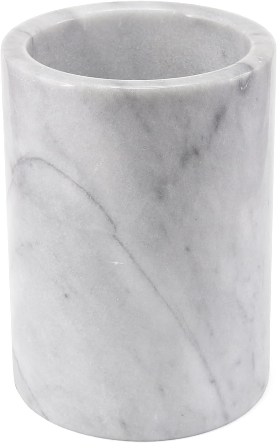 Natural White Marble Cylinder Utensil Holder and Wine Cooler