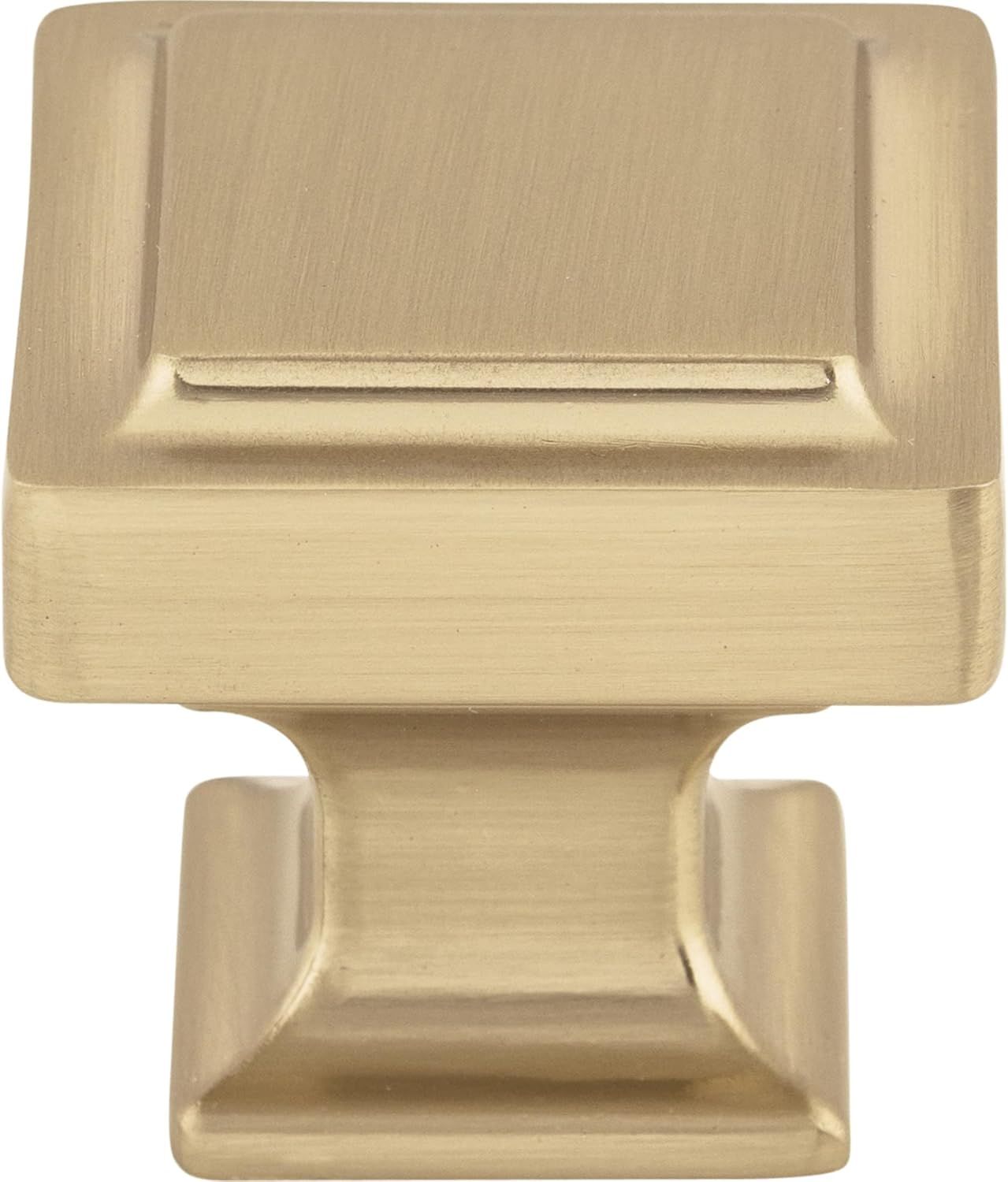 Honey Bronze Square Transitional Cabinet Knob with Mounting Hardware