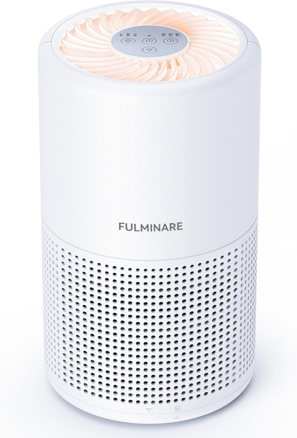 White Compact HEPA Air Purifier with Night Light