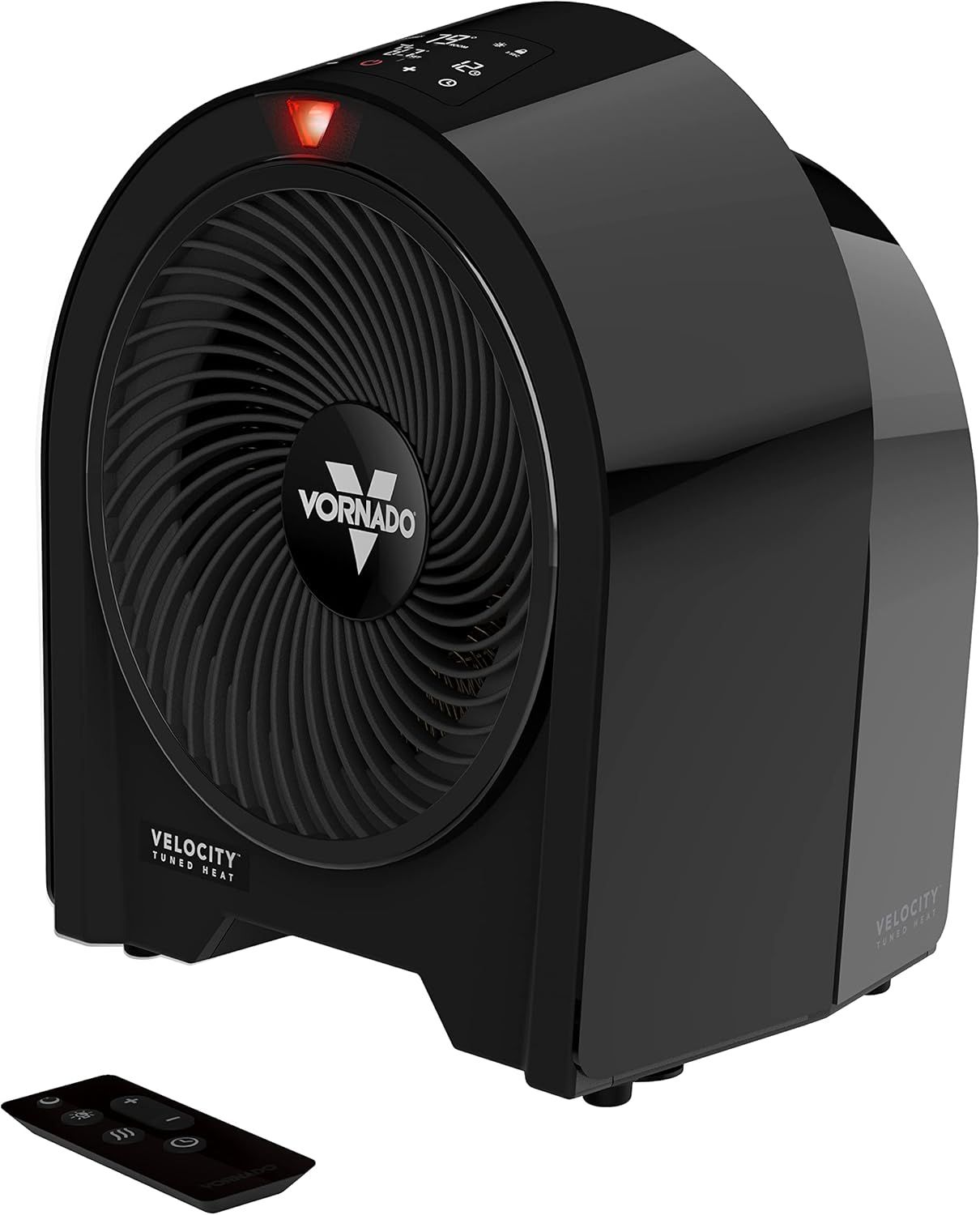 Black Electric Space Heater with Thermostat and Automatic Shut-off