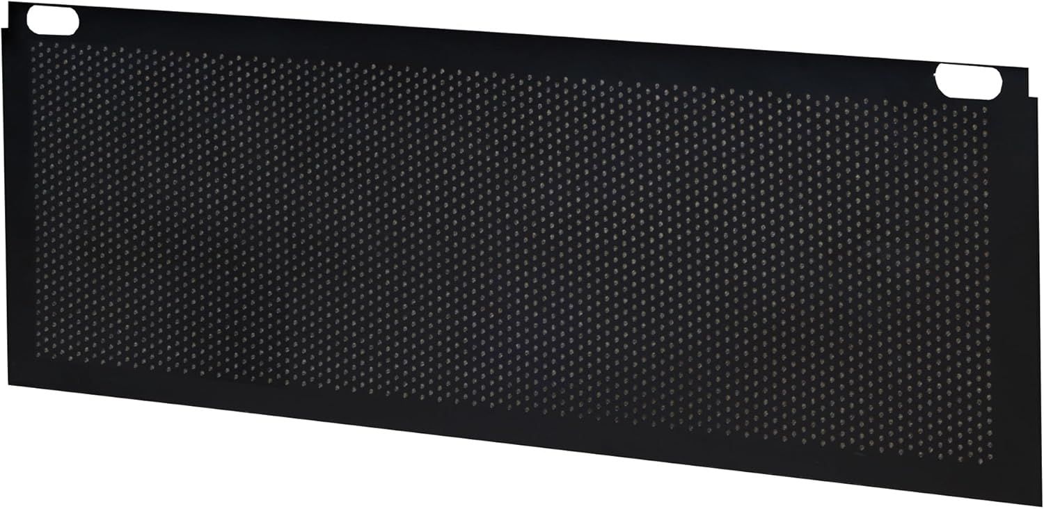 Black Perforated Metal 48" Desk Modesty Panel