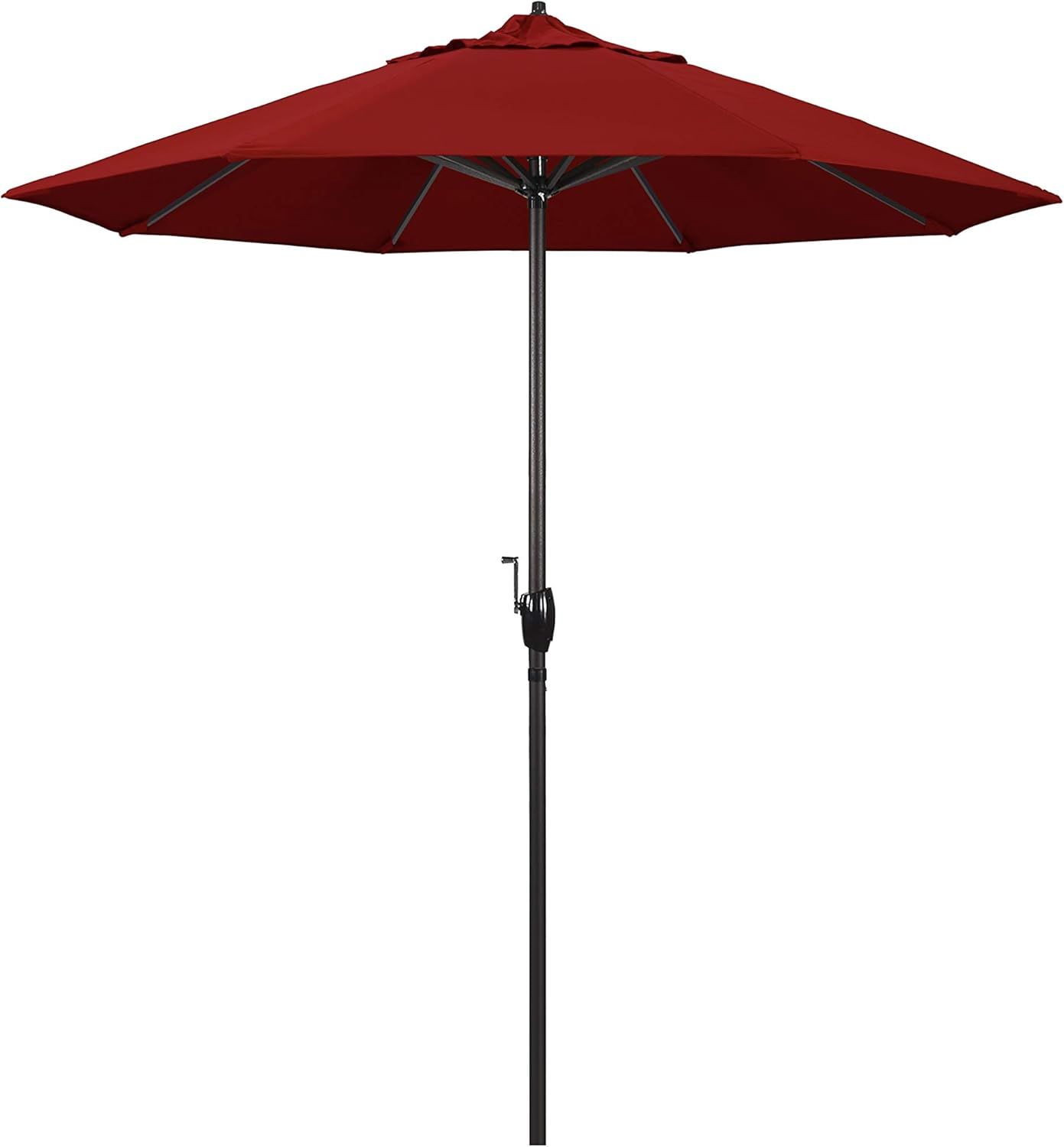 7.5 Ft Jockey Red Aluminum Patio Umbrella with Auto Tilt