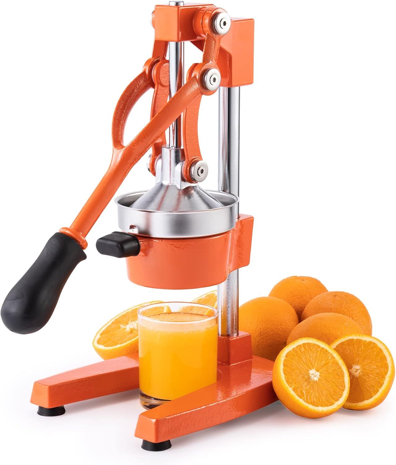 CO-Z Orange Cast Iron and Stainless Steel Citrus Juicer