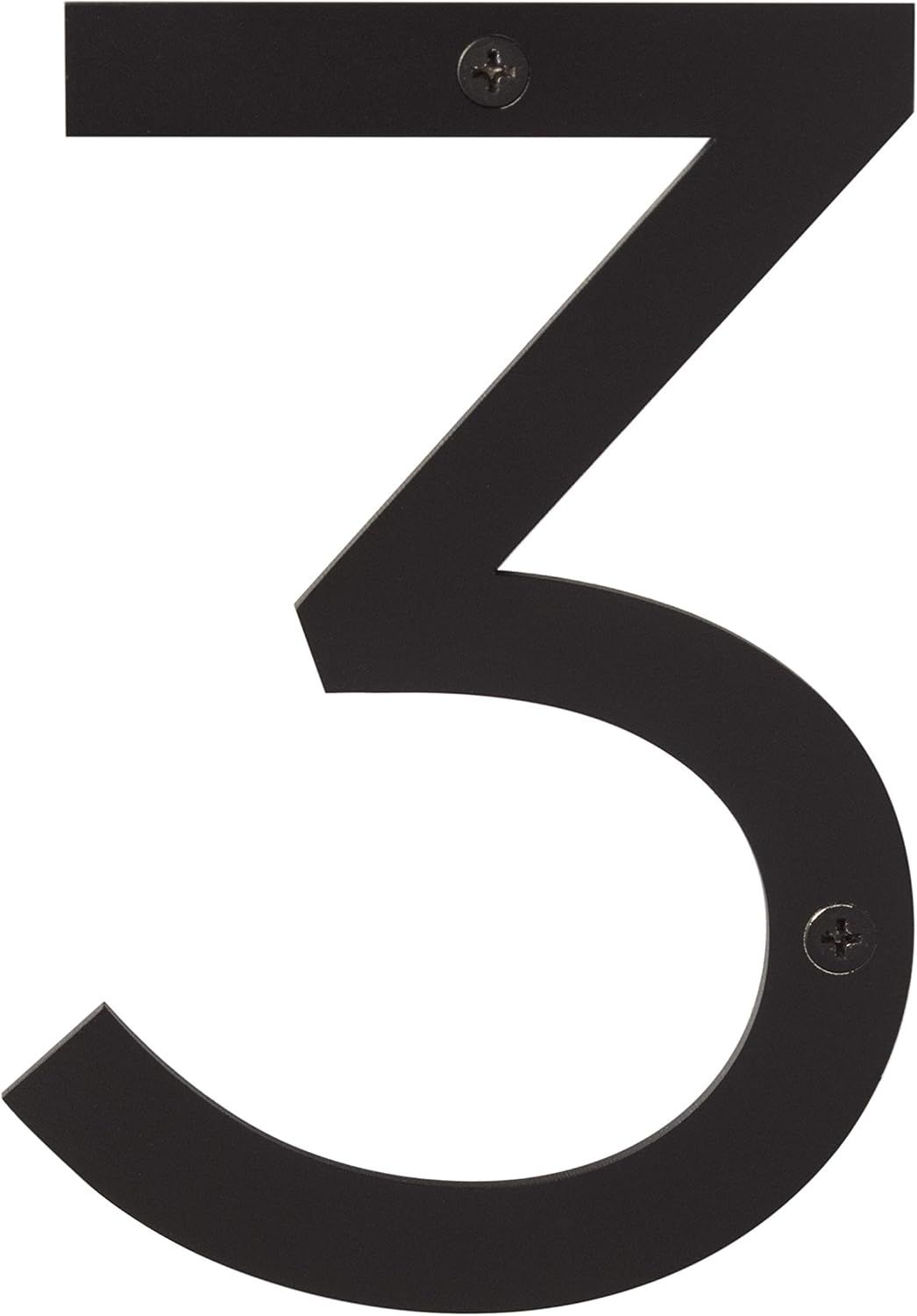 6" Black Stainless Steel House Number 3