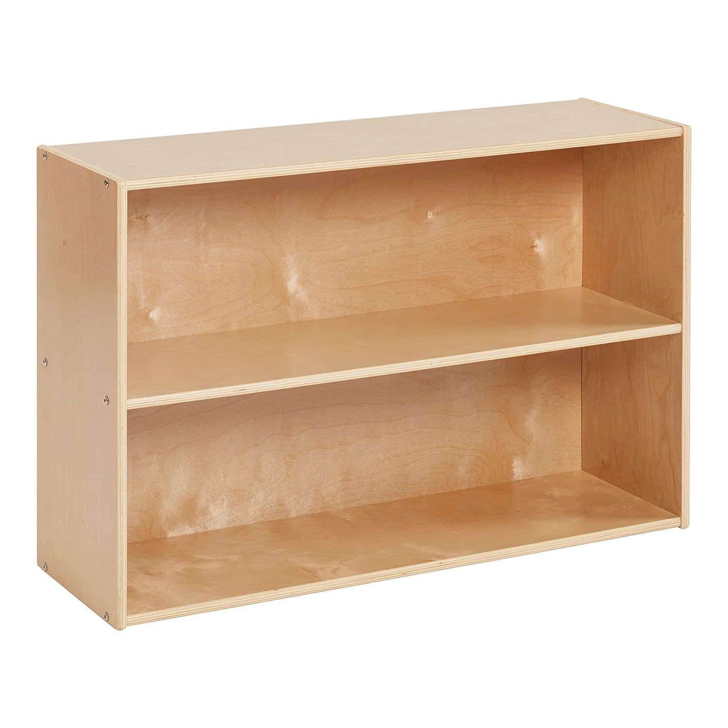 Natural Birch 2-Shelf Kids Storage Organizer