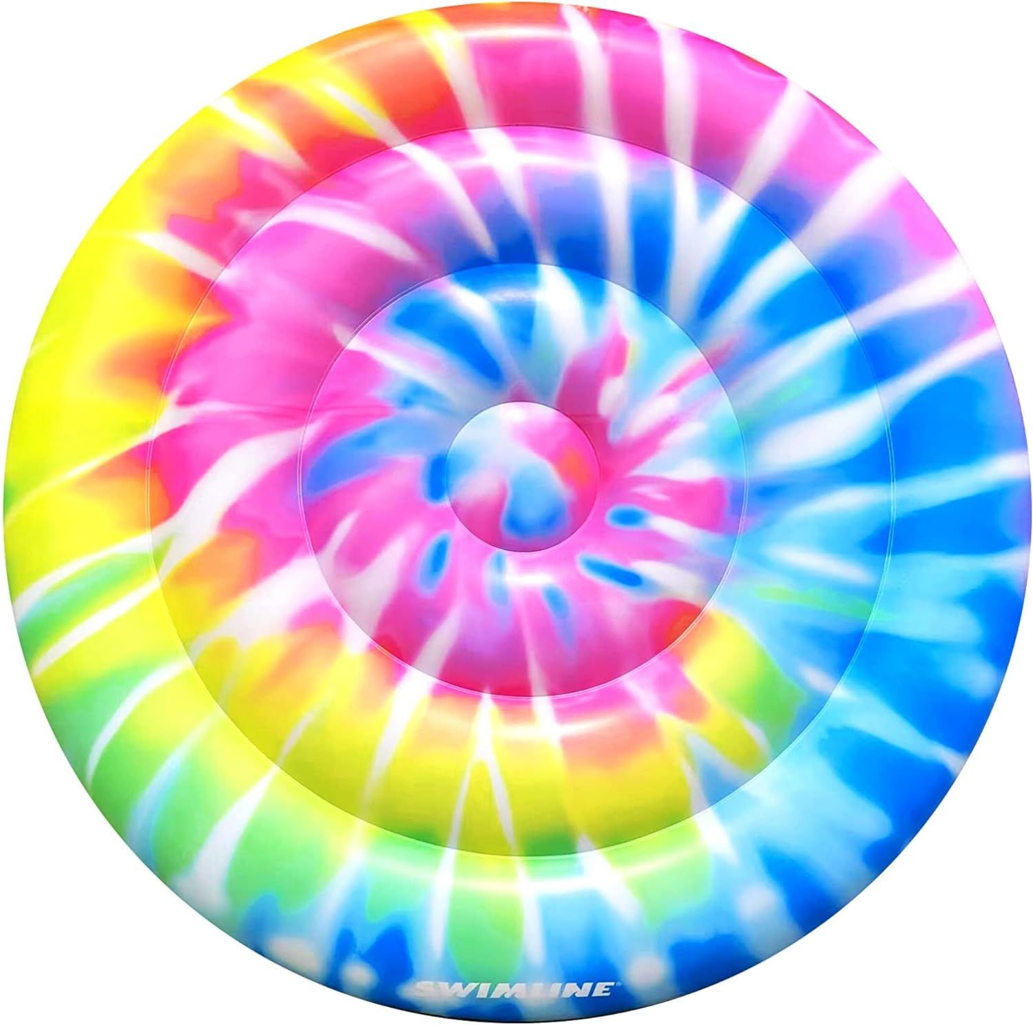 65-Inch Multicolor Tie Dye Inflatable Floating Island