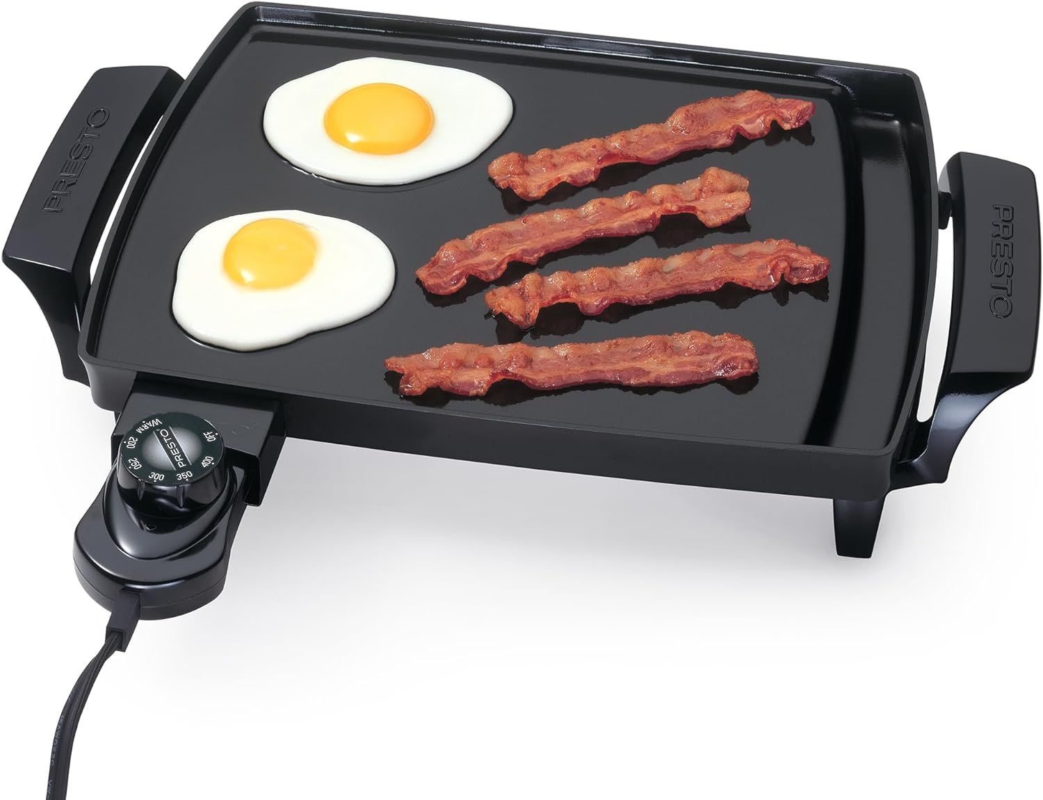 Compact Black Ceramic Nonstick Electric Griddle