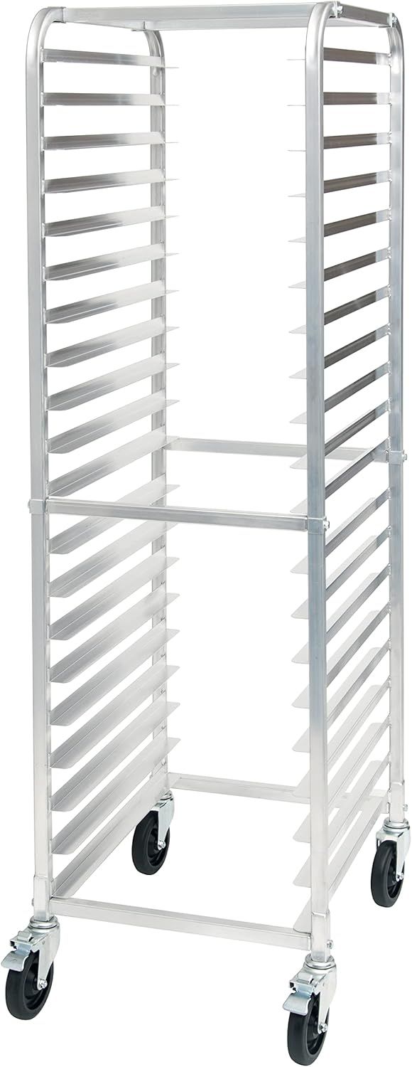 20-Tier Aluminum Sheet Pan Rack with Brake