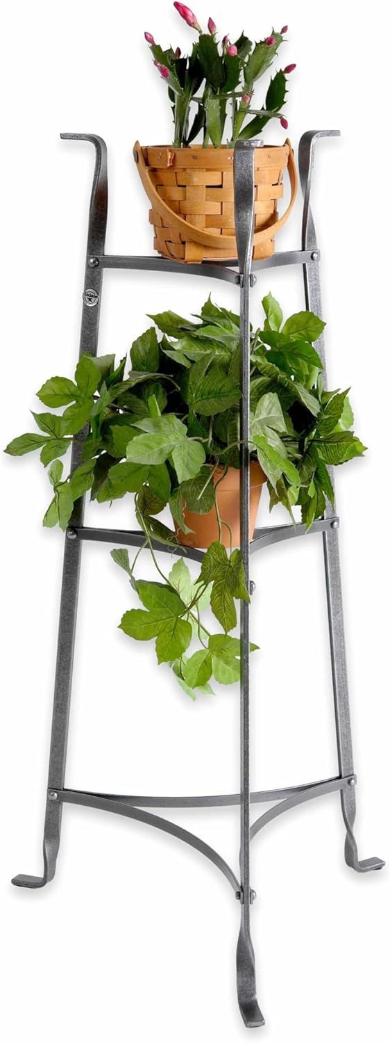 Hammered Steel 3-Tier Stain Resistant Plant Stand