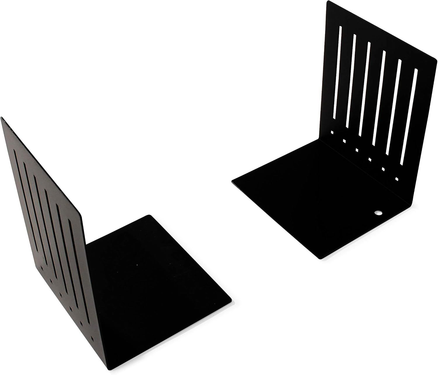 Large Black Steel Minimalist Rectangle Bookends