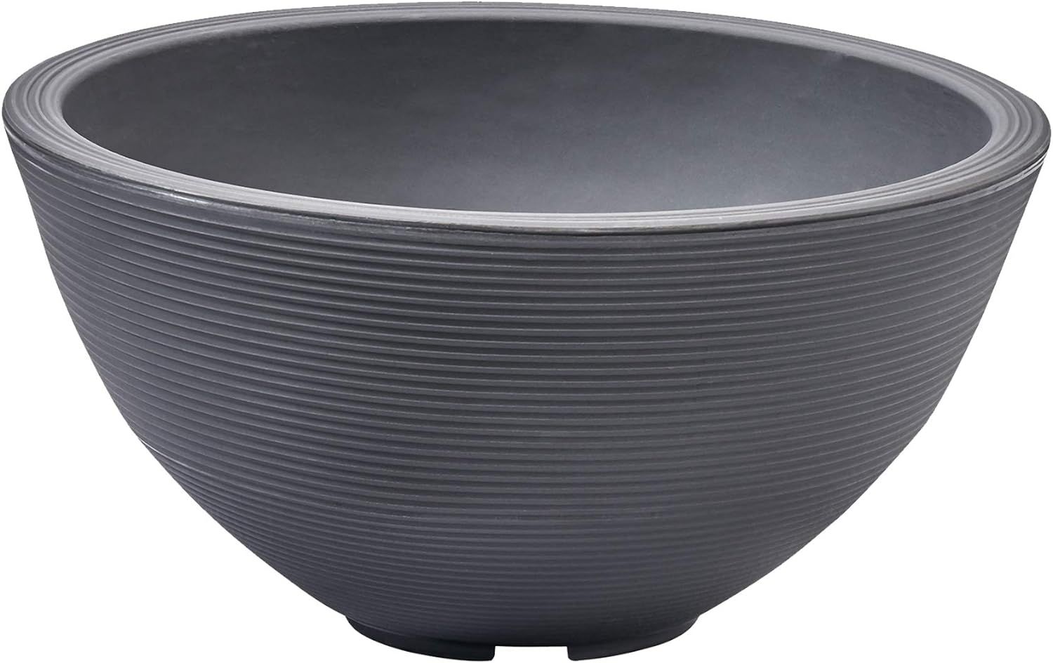 Slate Gray 16-Inch Double-Walled Round Planter