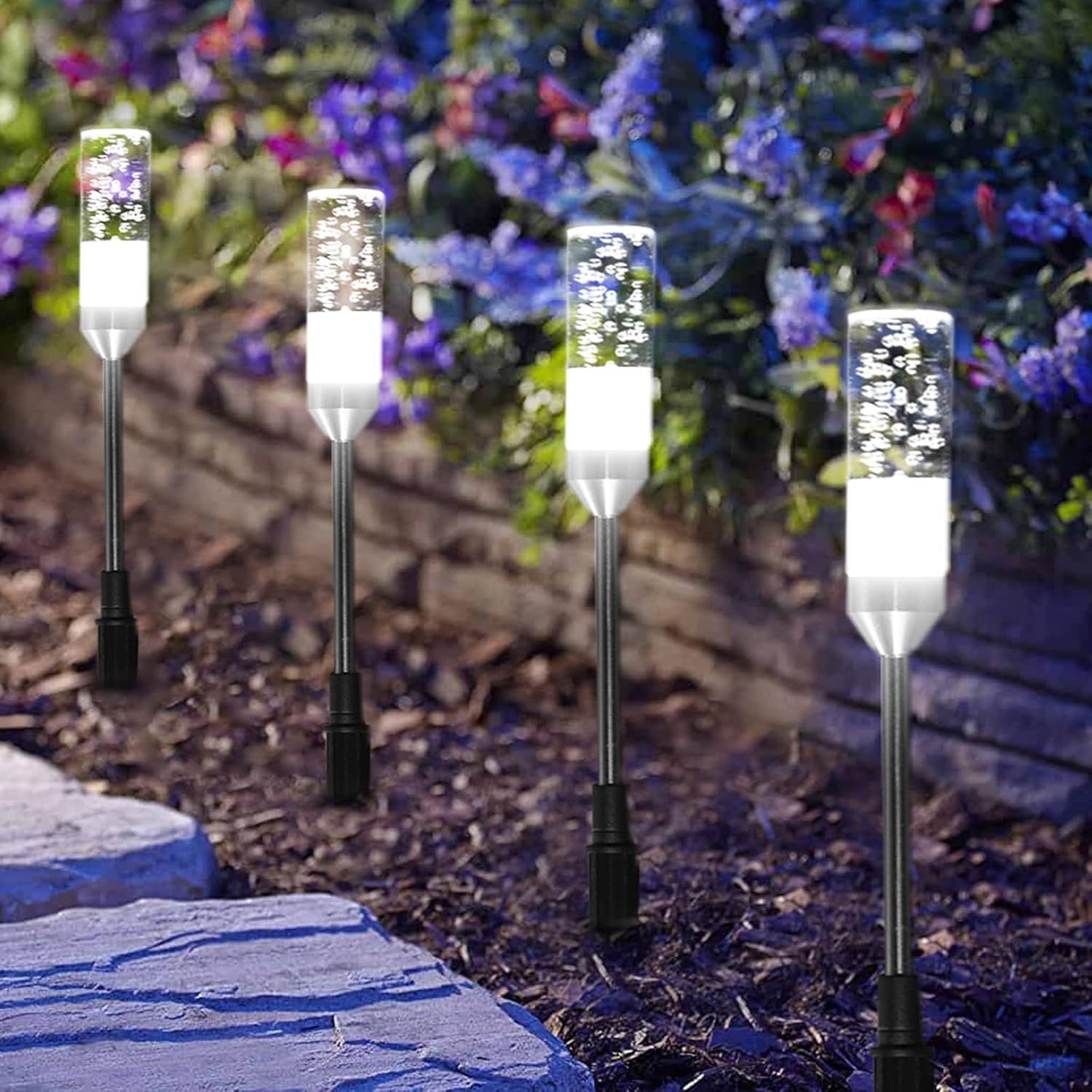 Cool White LED Aluminum Pathway Lights Set of 6