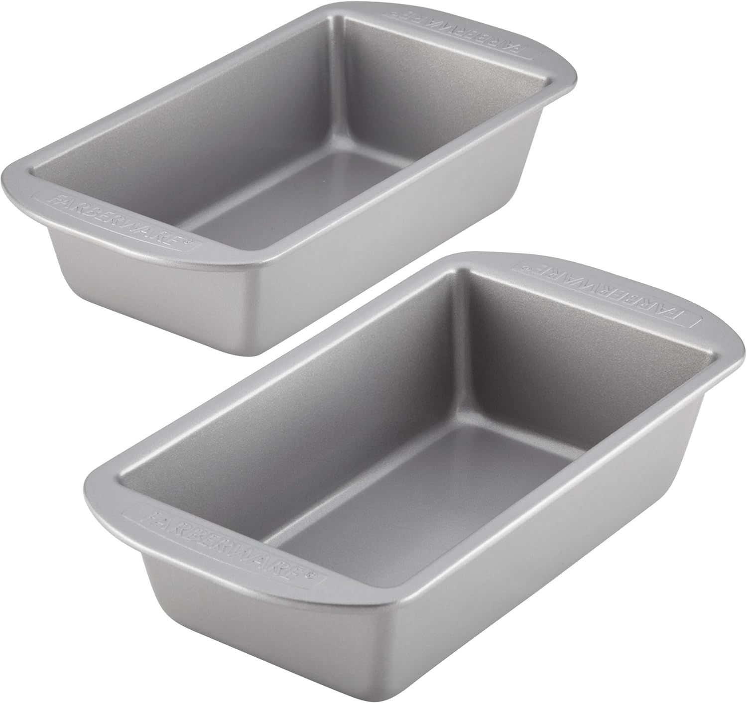 Gray Steel Nonstick Rectangular Loaf Pan Set