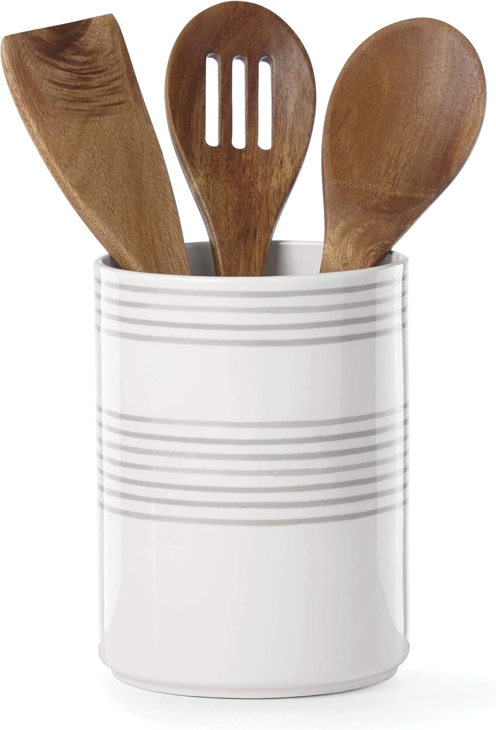 Charlotte Street Durable White Ceramic Utensil Crock Set