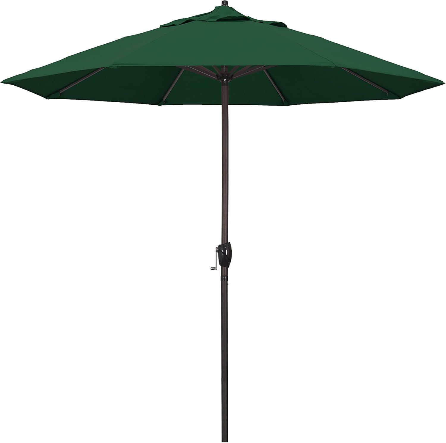 9 ft. Hunter Green Aluminum Patio Umbrella with Auto Tilt