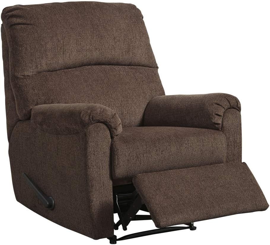 Chocolate Brown Polyester Contemporary Recliner