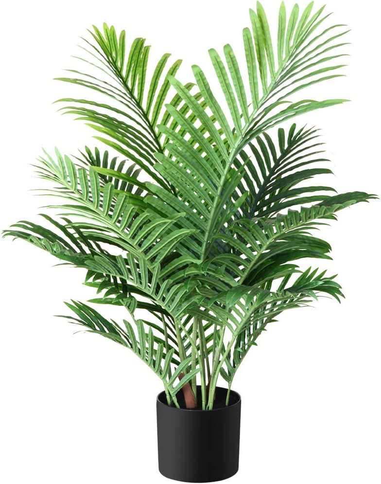 Lifelike Majesty Palm 3ft Silk Potted Plant for Indoor/Outdoor Decor