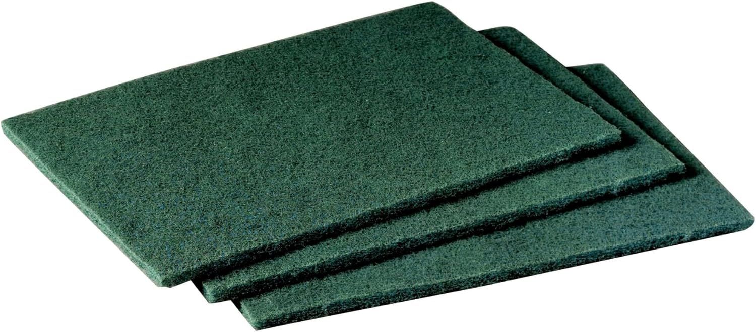 Green Microfiber General-Purpose Scouring Pads, Pack of 10