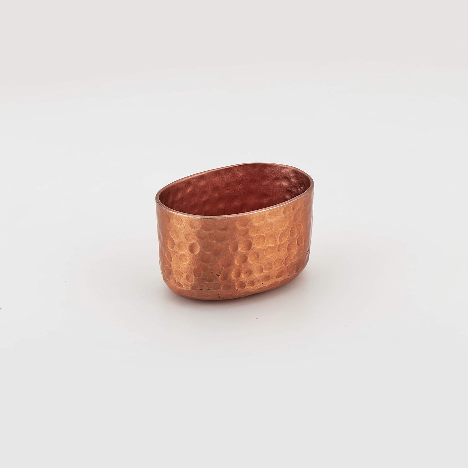 Oval Hammered Copper Aluminum Sugar Packet Holder, 6 oz.