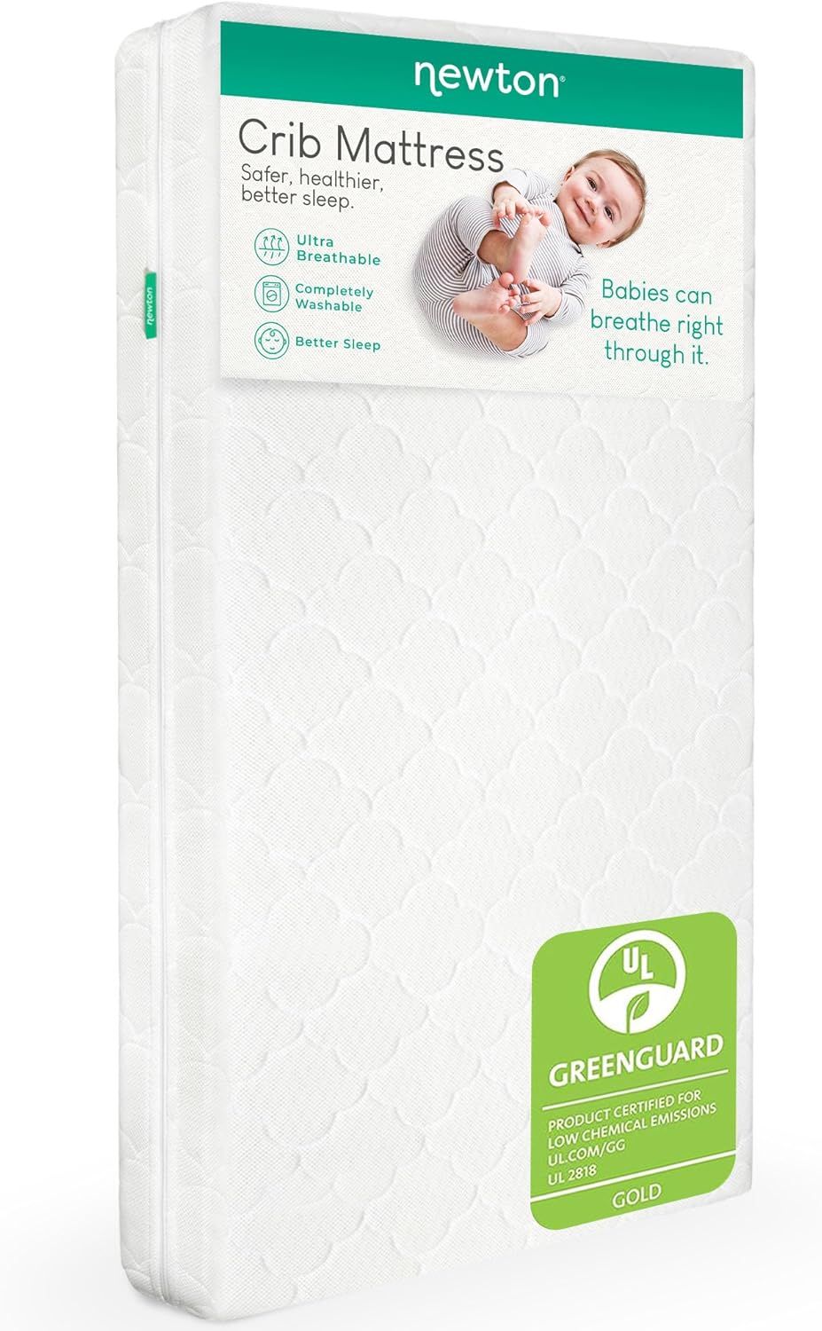 White Standard Water Resistant Memory Foam Crib Mattress