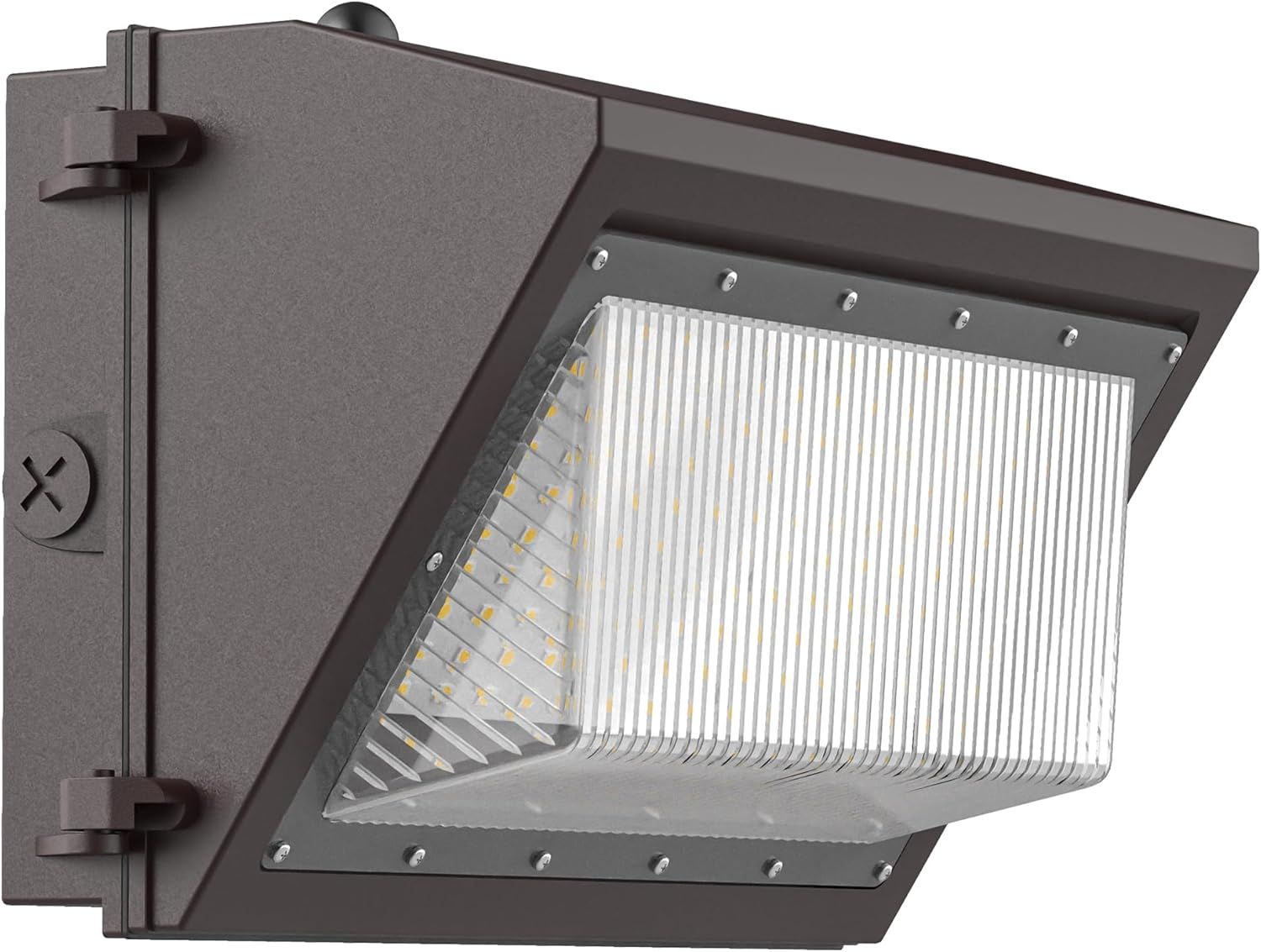 120W Black Aluminum LED Wall Pack Light with Dusk-to-Dawn Sensor