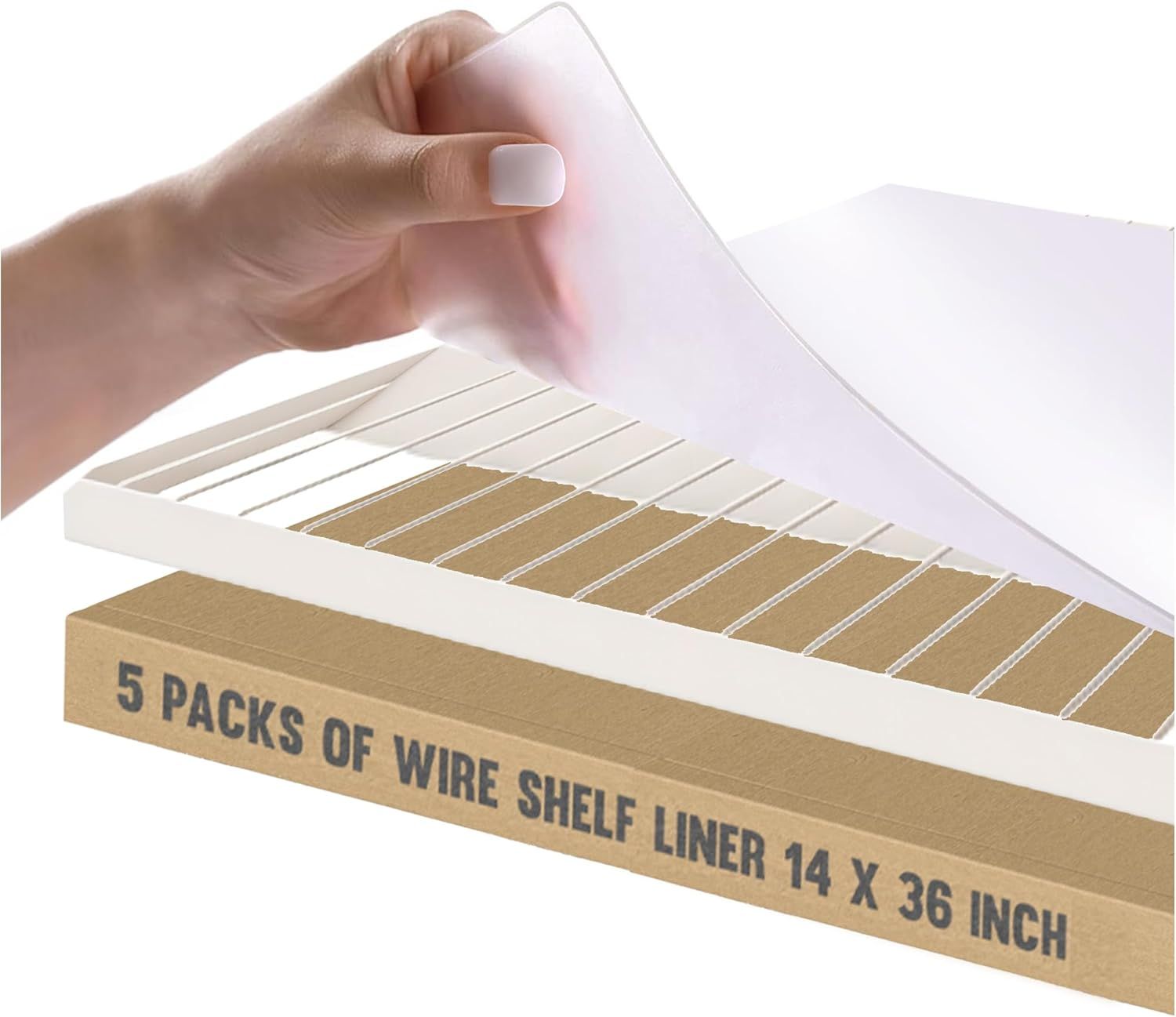 Clear Waterproof Polypropylene Wire Shelf Liners 14 x 36 Inch