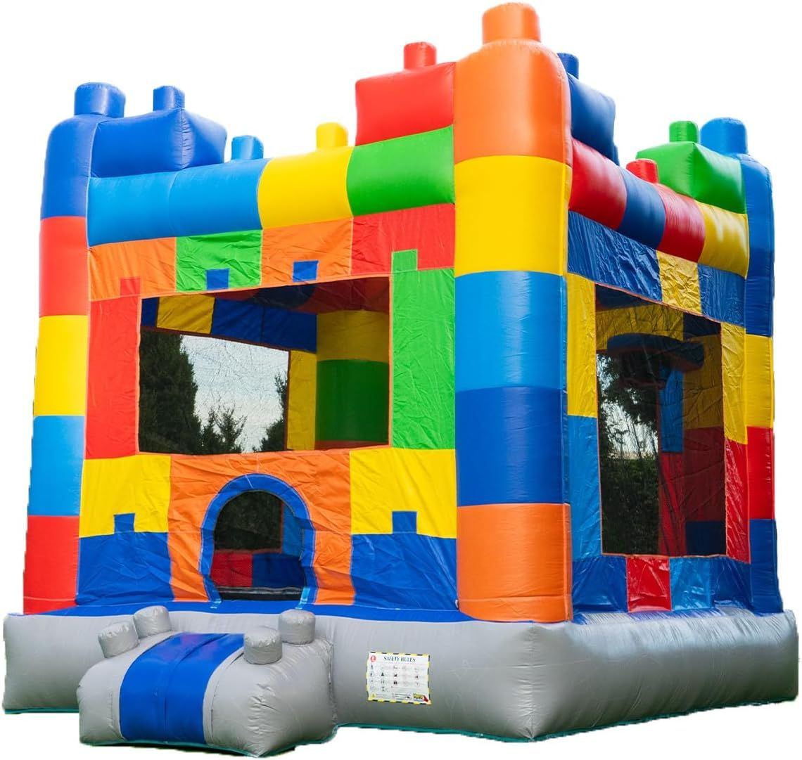 Colorful Commercial Grade Inflatable Bounce House with Slide