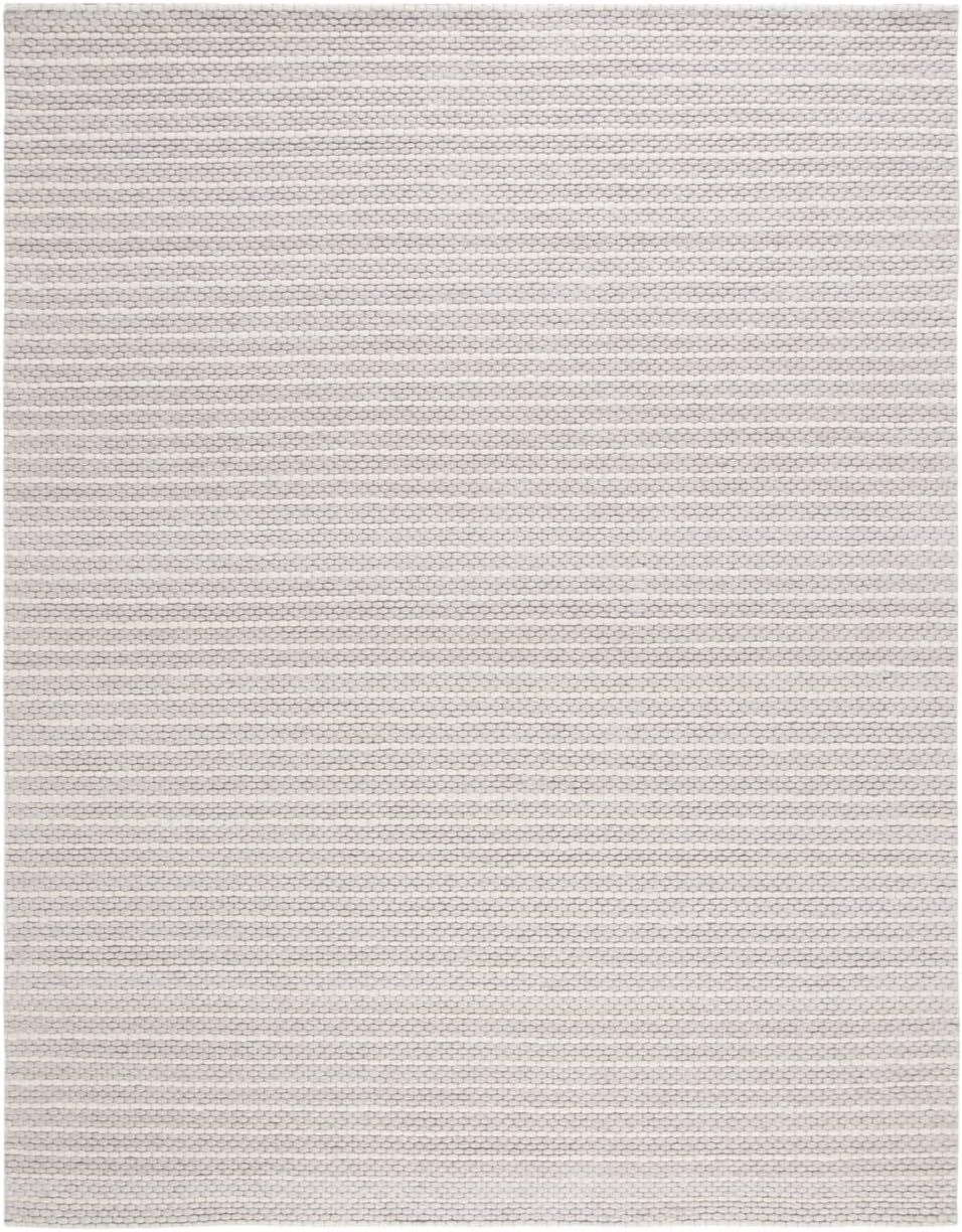 Ivory and Beige Flat Woven Wool Area Rug, 8' x 10'