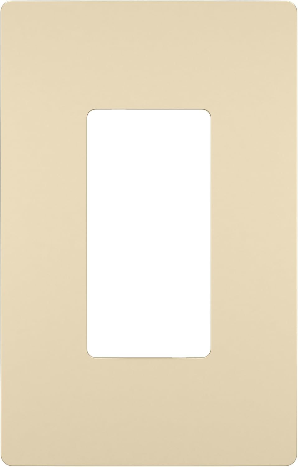 Ivory Polycarbonate 1-Gang Screwless Wall Plate