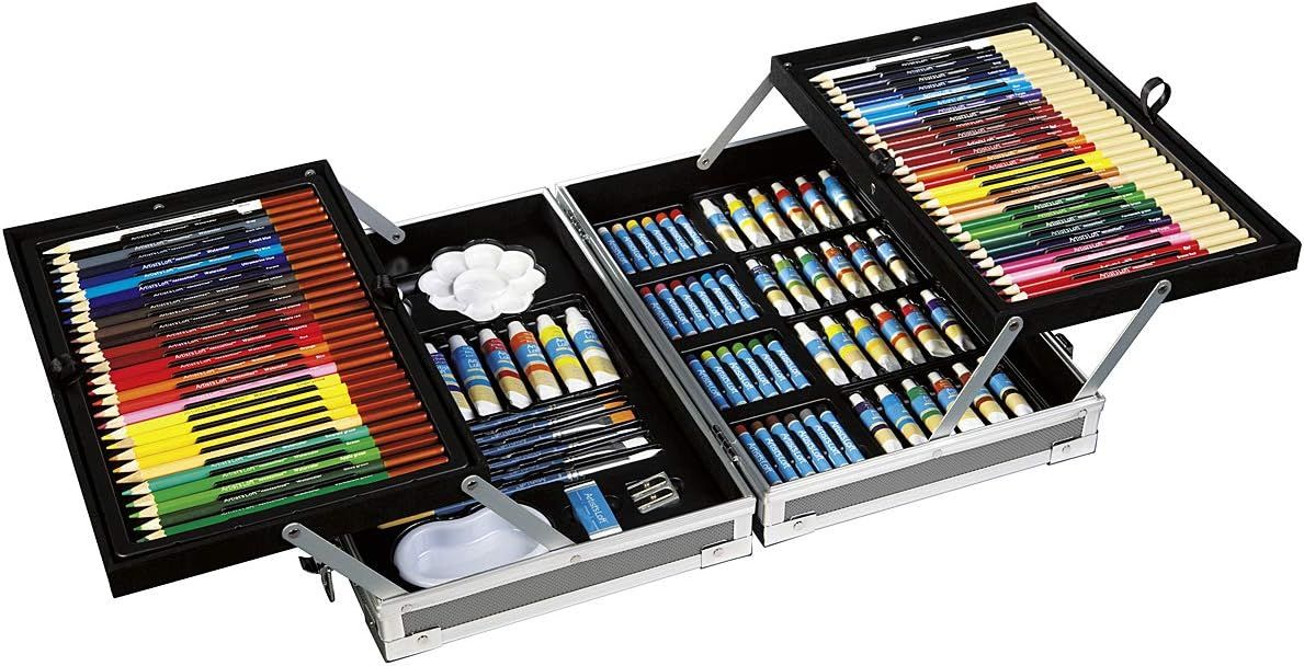 Kids All-Media Art Set with Aluminum Case, 126 Pieces