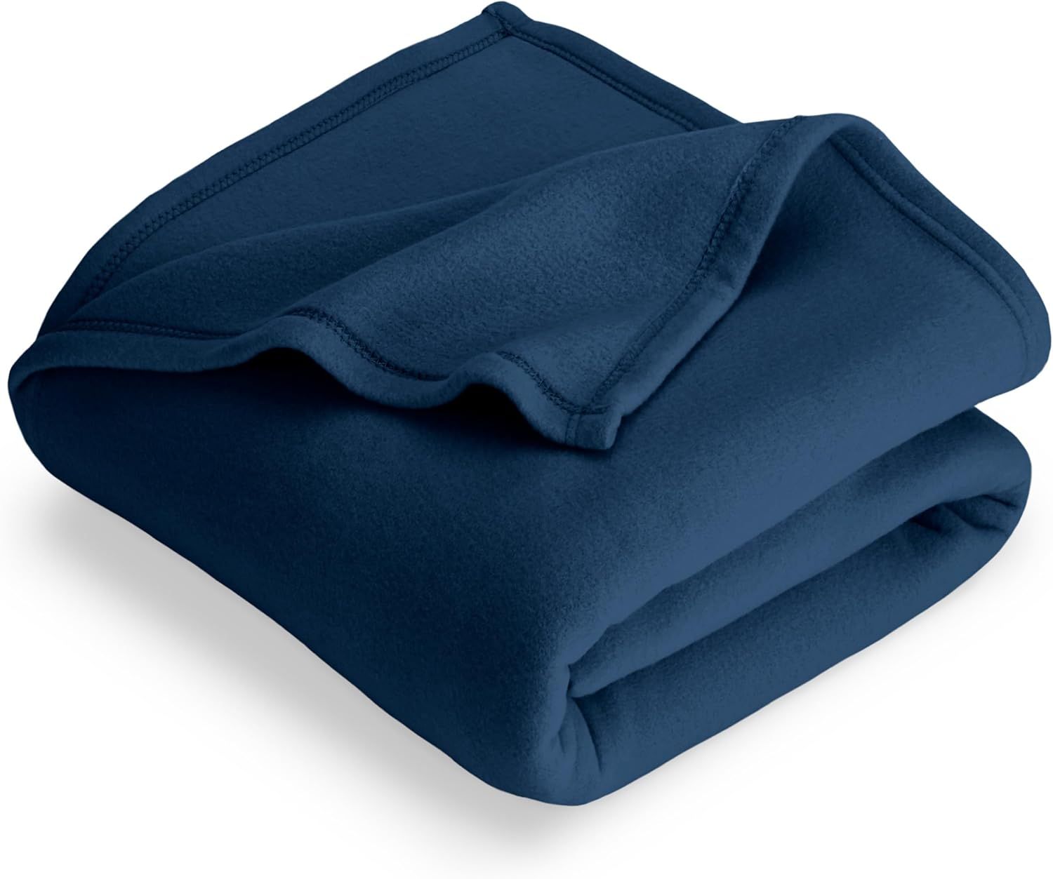 Full Dark Blue Reversible Fleece Blanket