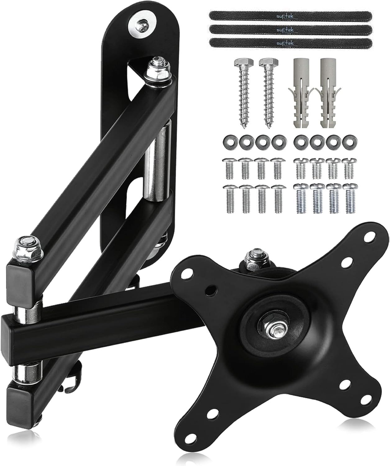 Black Steel Full-Motion Wall Mount for 15-32 inch Screens