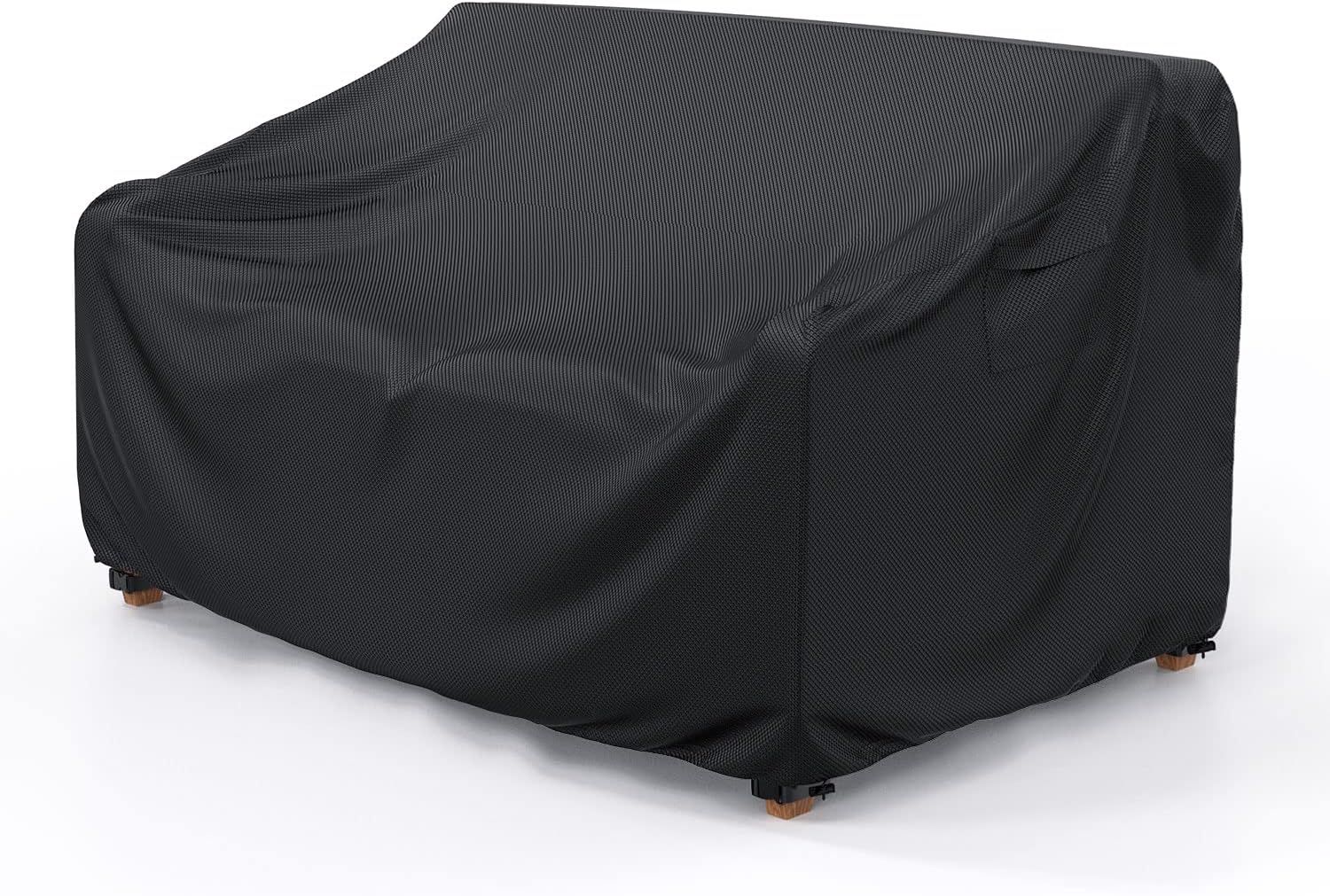 Heavy Duty Black Waterproof Outdoor Sofa Cover with Handles