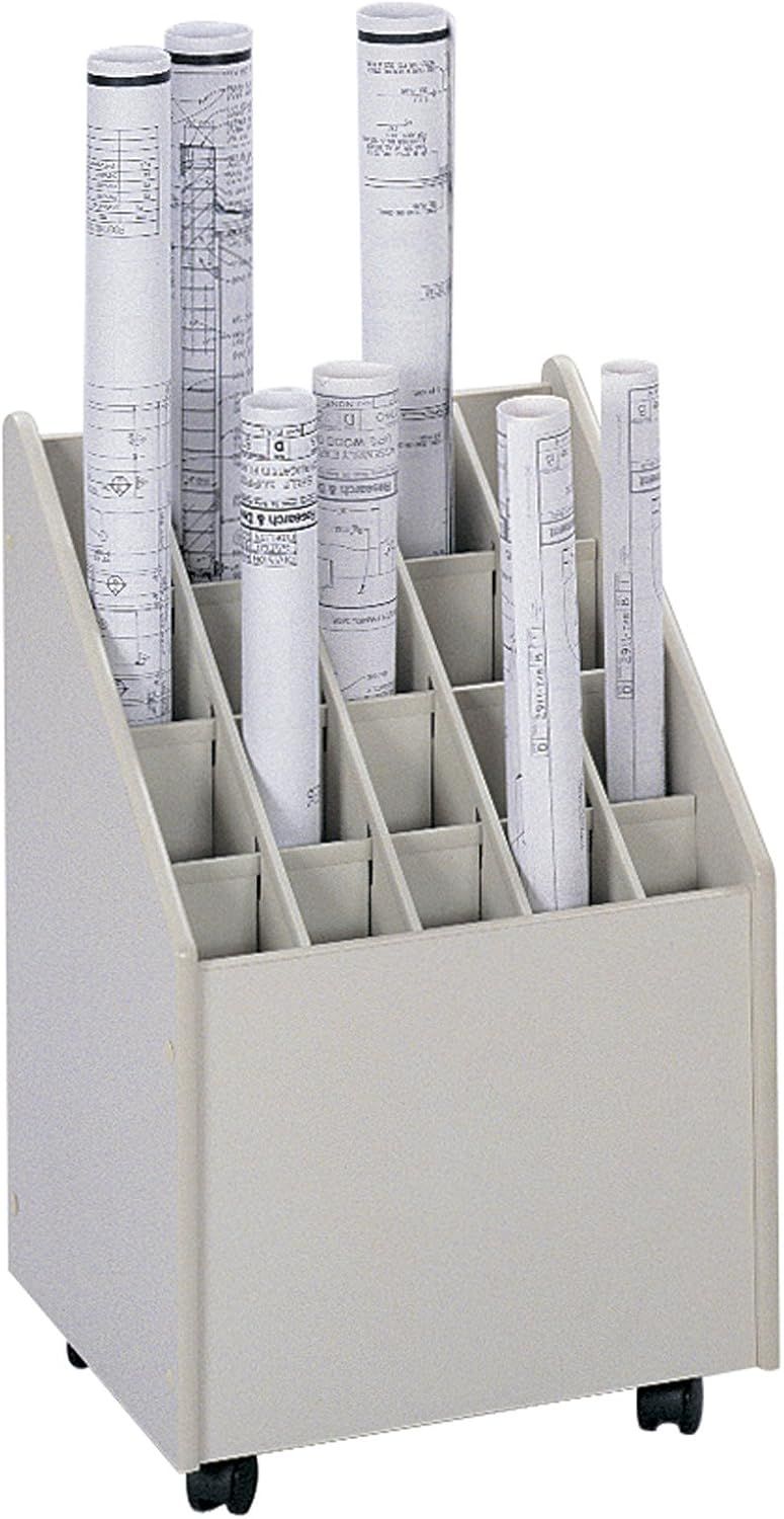 Putty Mobile Roll File with 20 Compartments and Vinyl Laminate Finish