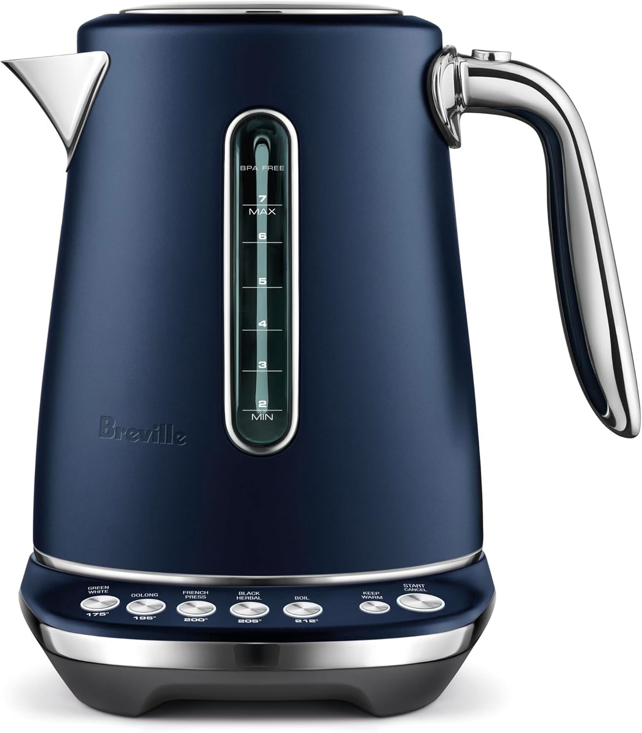 Damson Blue Stainless Steel Electric Kettle with Temperature Settings