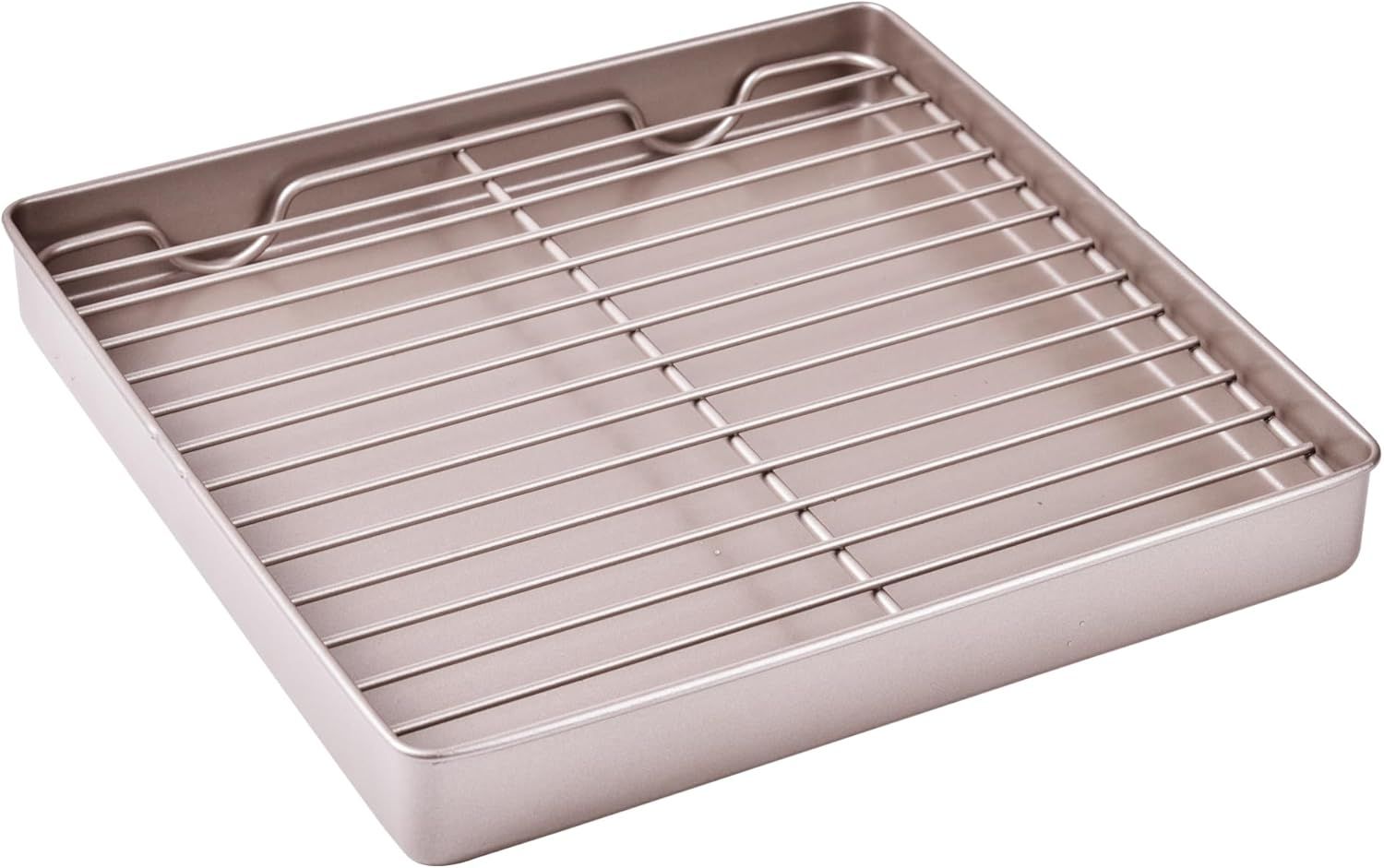 Champagne Gold Non-Stick Square Roasting Pan with Rack