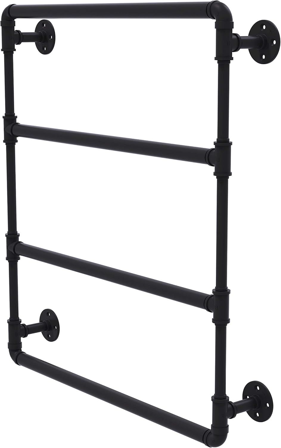 Matte Black 24-Inch Wall Mounted Ladder Towel Bar