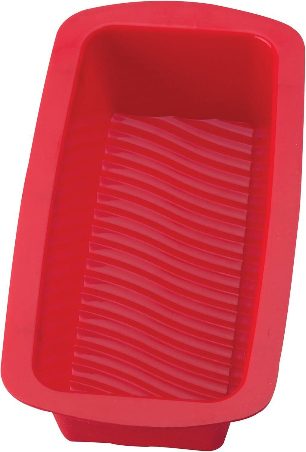 Red Non-Stick Silicone Loaf Bread Pan, 10-inch