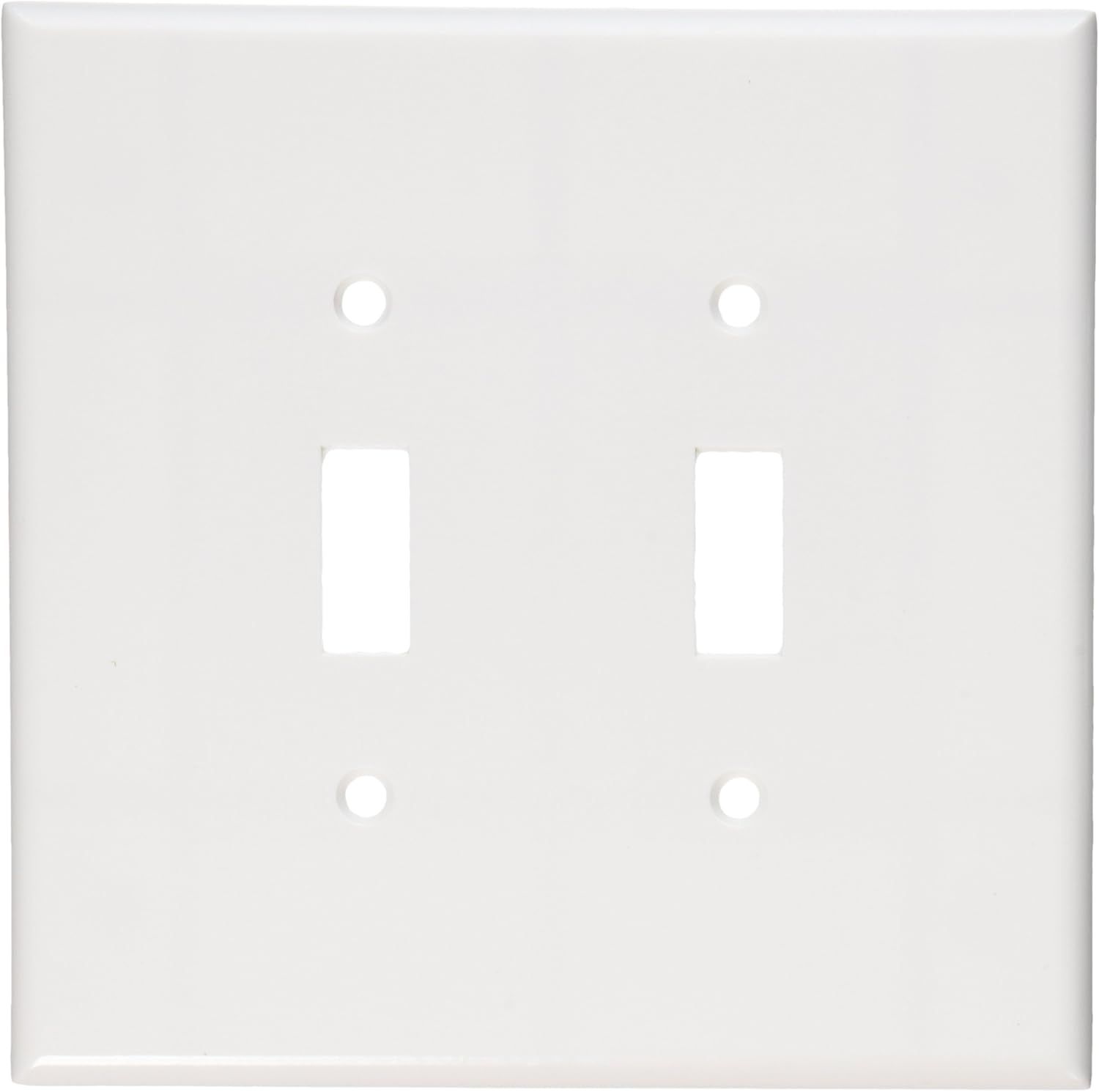 White Oversized 2-Gang Toggle Wall Plate