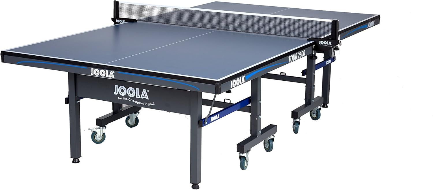 JOOLA Tour 2500 Folding Blue MDF Table Tennis Table with Net