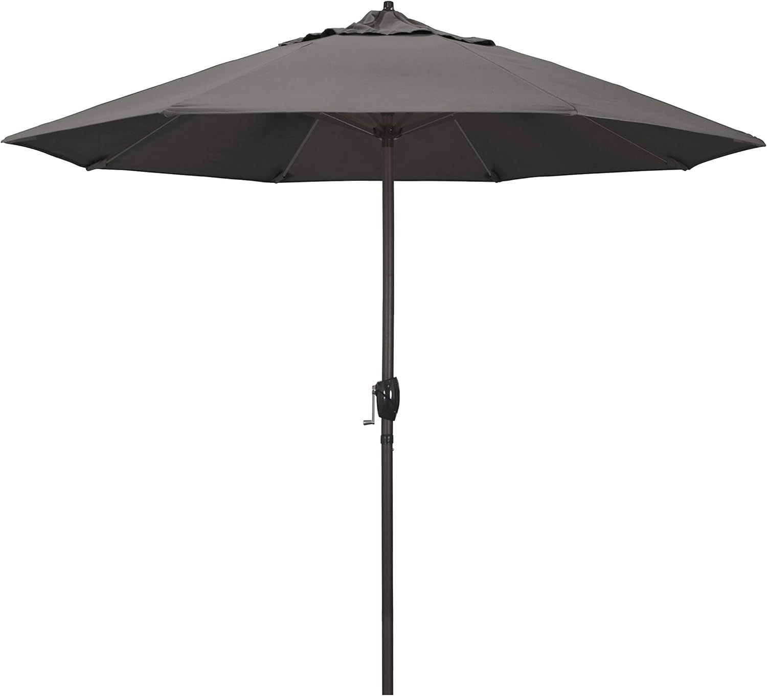 9' Charcoal Olefin Octagonal Patio Umbrella with Bronze Aluminum Pole