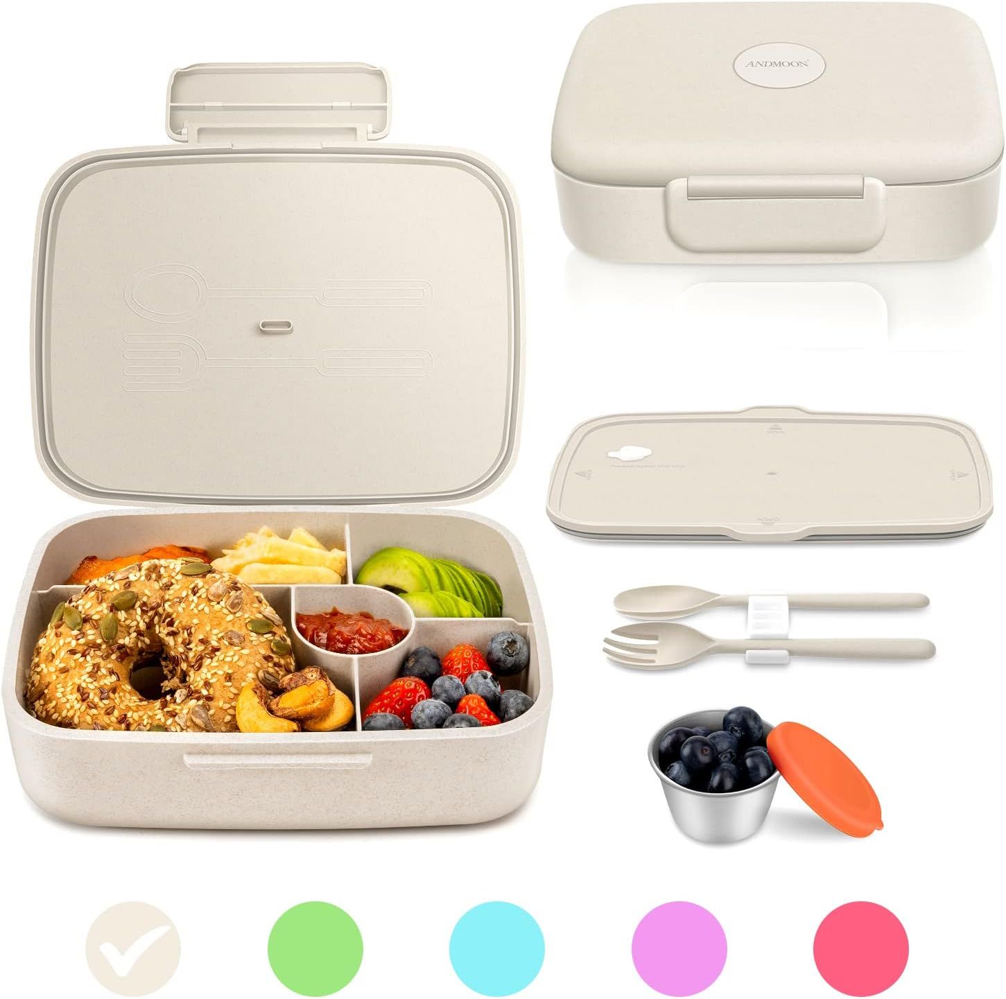 Eco-Friendly White Insulated Stainless Steel Bento Lunch Box