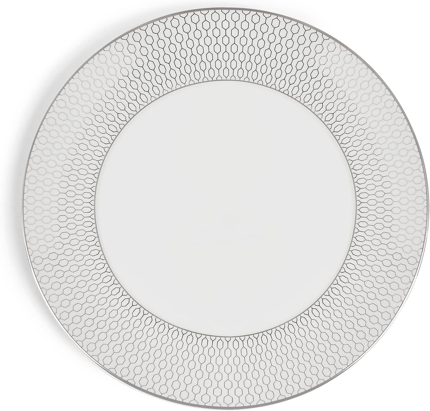 Gio Platinum 8" Porcelain Salad and Dessert Plate