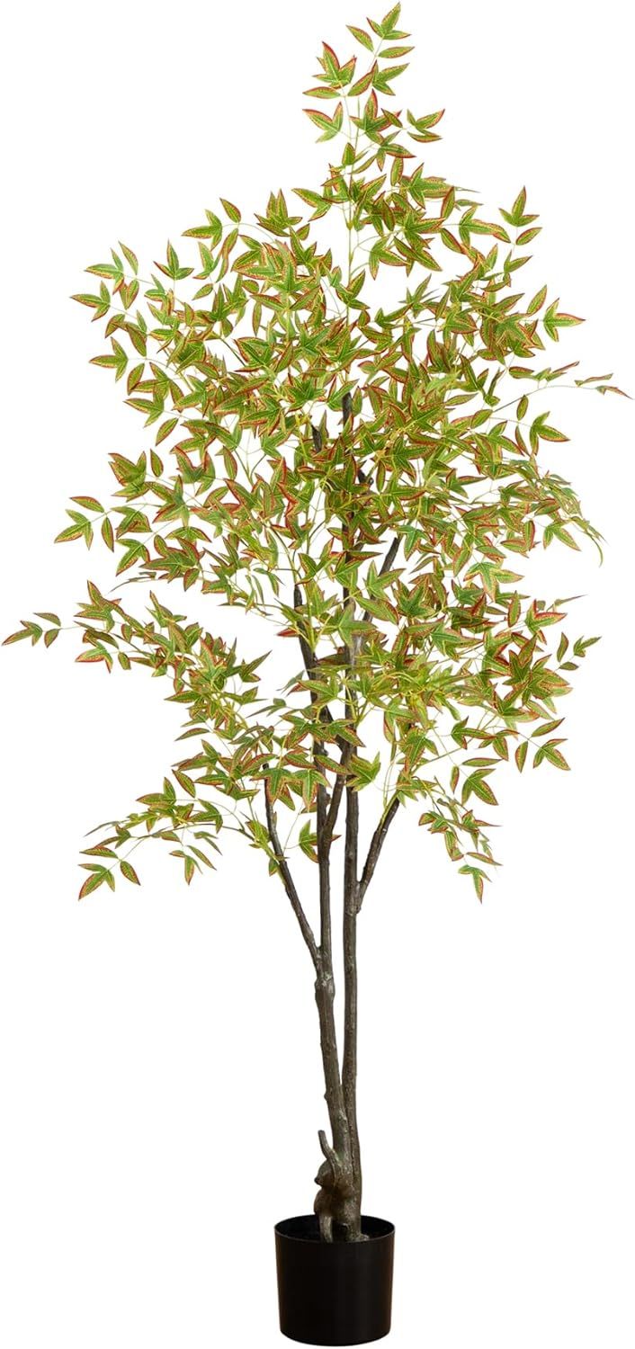 6ft Autumn Nandina Artificial Tree with Bendable Branches