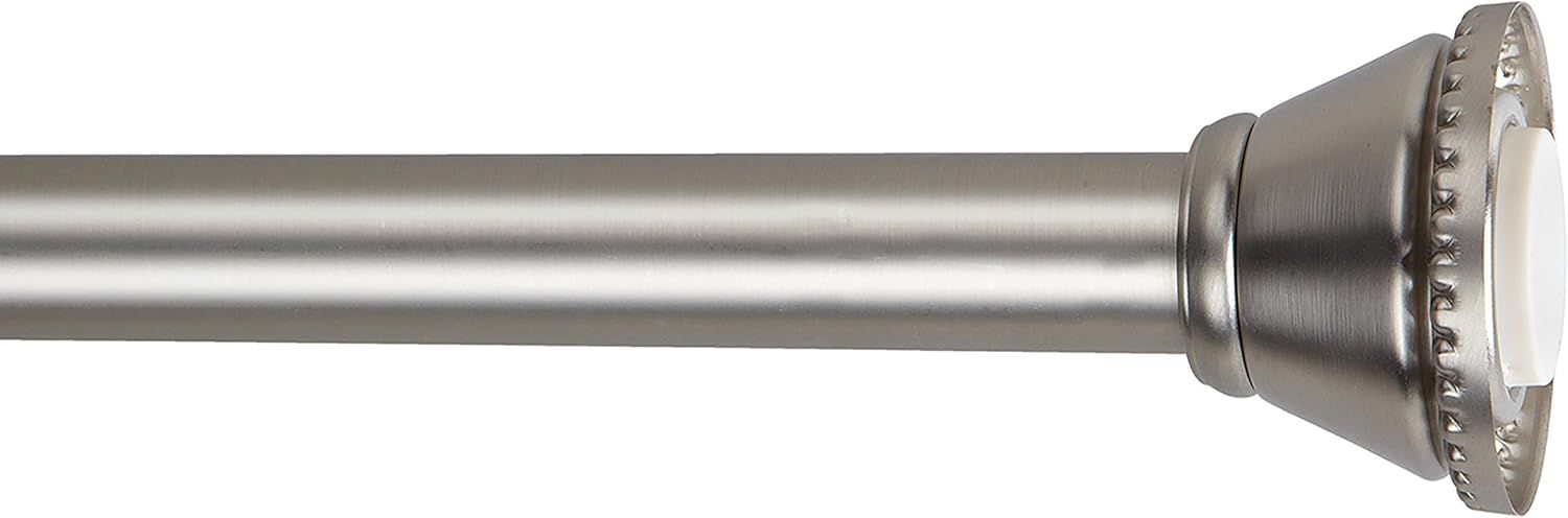 Adjustable Satin Nickel Tension Shower Curtain Rod 42-72 Inches