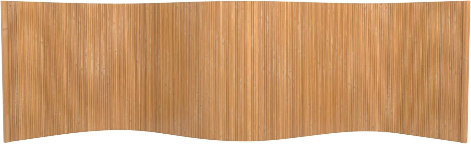 Natural Bamboo Wave Desktop Privacy Screen