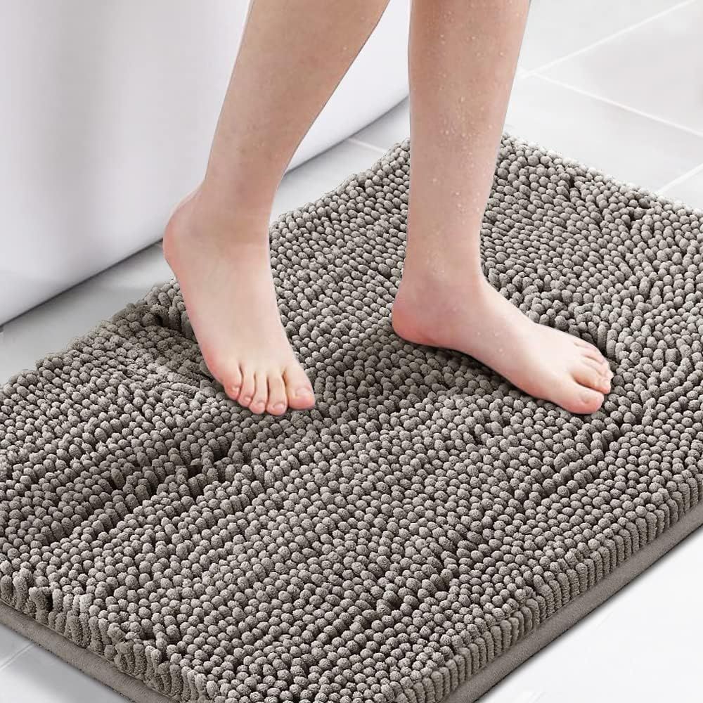 Dark Gray Ultra Soft Chenille Bath Mat 24x36