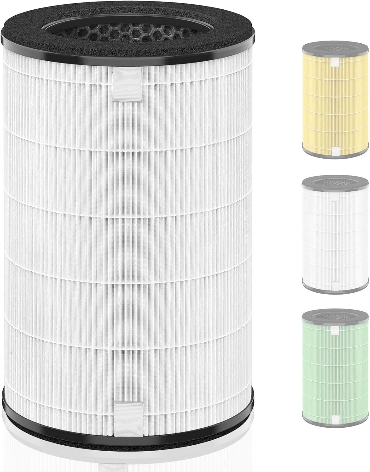 Compact White and Black HEPA Air Purifier Filter