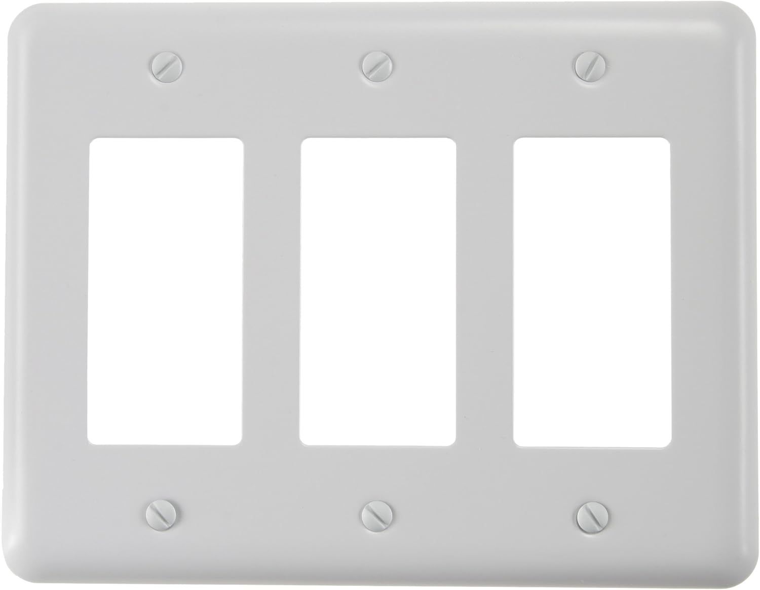 Devon White Metal 3-Gang Rocker Wall Plate